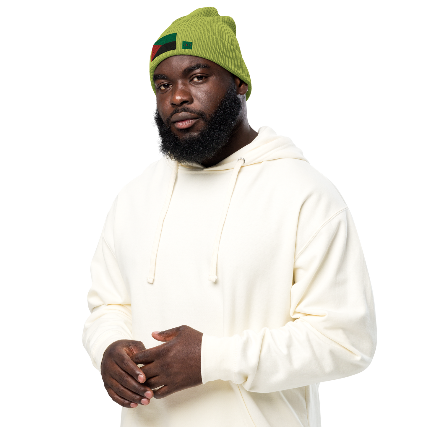 Bonnet côtelé bio drapeau Mada 972