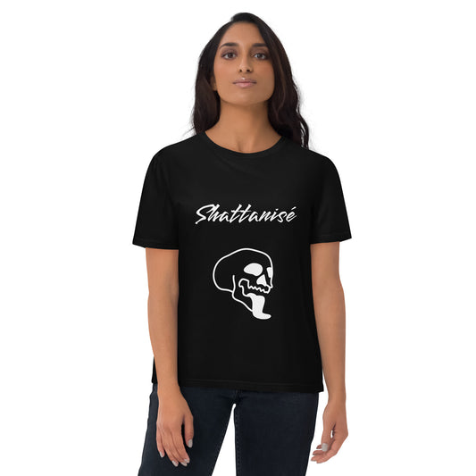 T-shirt shattanisé unisexe en coton biologique
