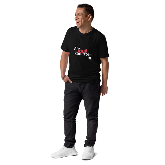 T-shirt "Alé Joué Kanèt" unisexe en coton biologique