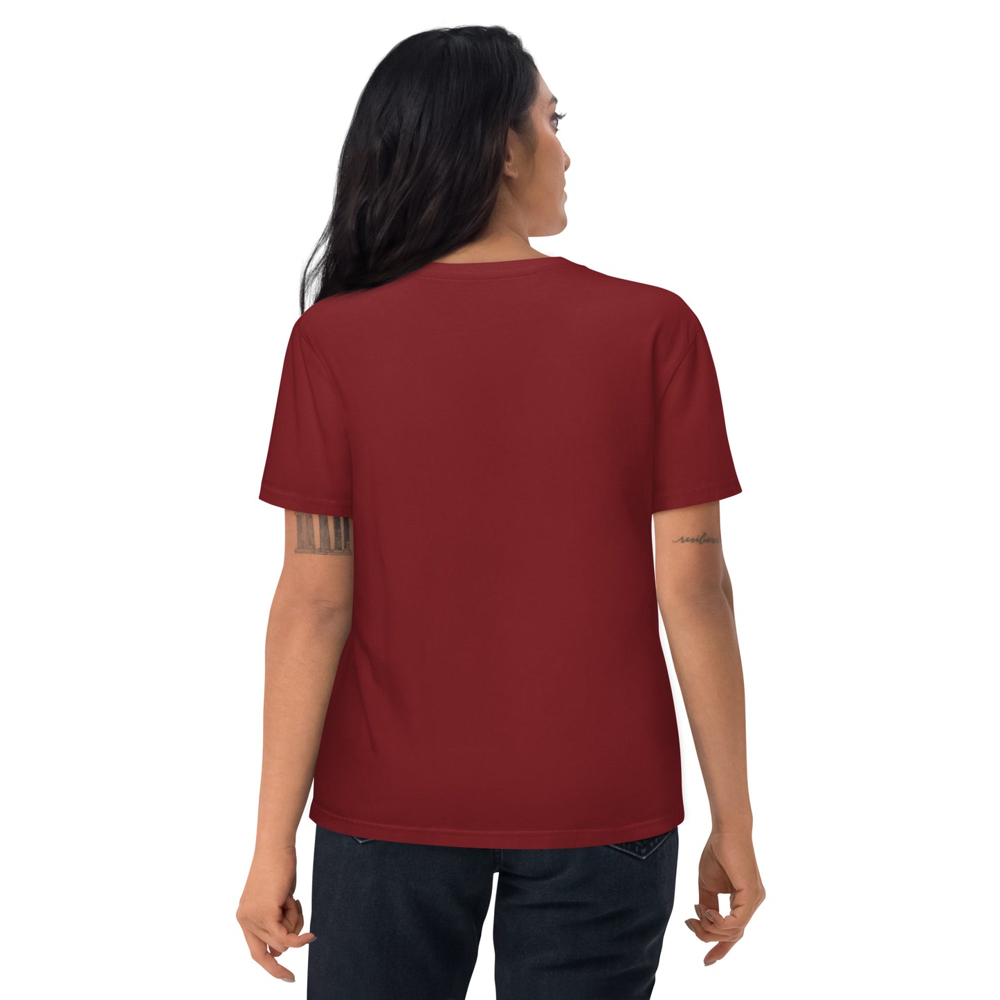 T-shirt shattanisé unisexe en coton biologique