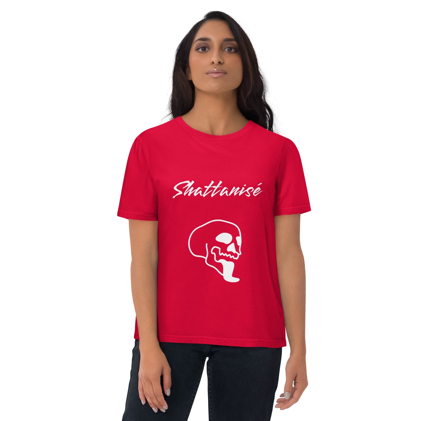 T-shirt shattanisé unisexe en coton biologique